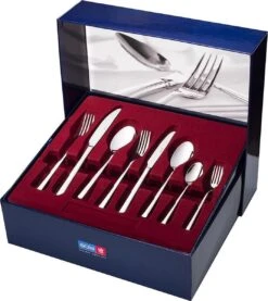 Sola Bestekset Luxor - Modern - 12 Persoons - 100 Delig - Zilverwit Edelstaal 18/10 - RVS - Zilver -Keuken Benodigdheden Winkel 1070x1200 2