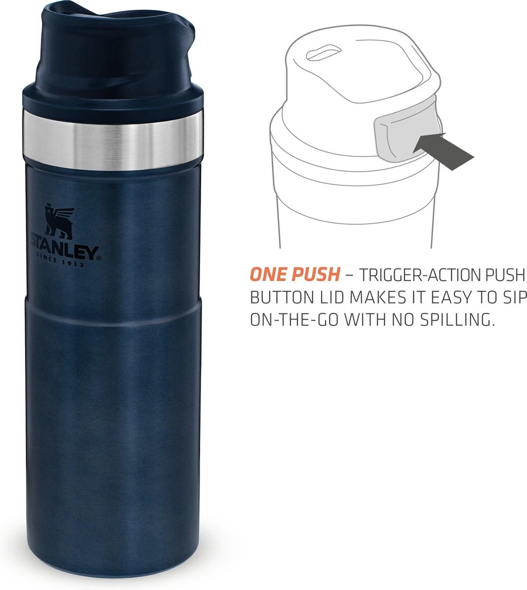 Stanley Trigger-Action Travel Mug 0.47L - Thermosfles - Nightfall 10 Stanley Trigger-Action Travel Mug 0.47L - Thermosfles - Nightfall - Afbeelding 8