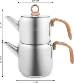 Karaca Mira Mini Theepot Set Turkse Theepotten, Geschikt Voor Alle Warmte Bronnen- Theepot: 0,7 L Waterkoker: 1,4 L Roestvrij Staal Theemaker, Theepot, Caydanlik, Demlik, Theeketel 7 Karaca Mira Mini Theepot Set Turkse Theepotten, Geschikt Voor Alle Warmte Bronnen- Theepot: 0,7 L Waterkoker: 1,4 L Roestvrij Staal Theemaker, Theepot, Caydanlik, Demlik, Theeketel -Keuken Benodigdheden Winkel 1078x1200 1