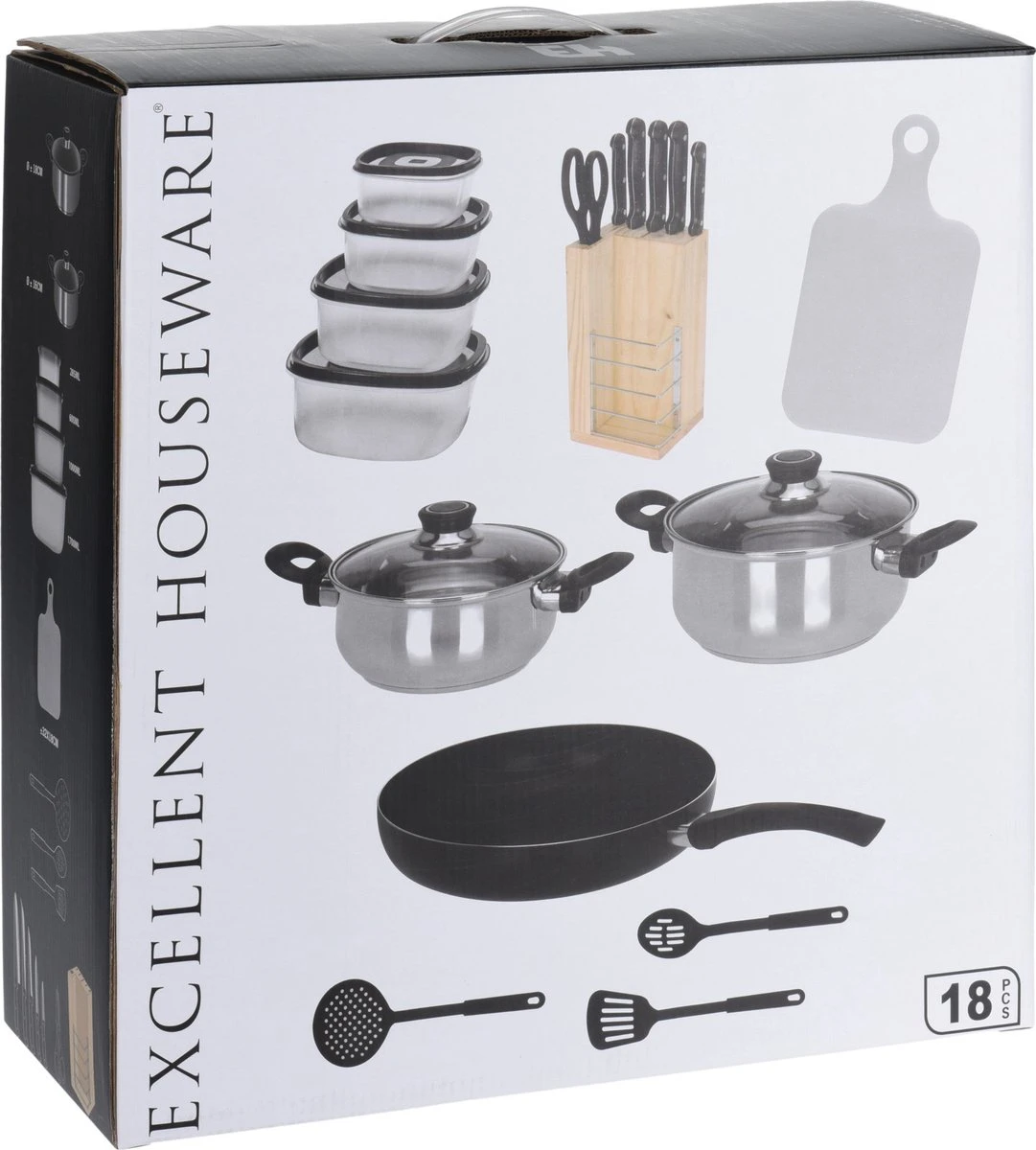 Excellent Houseware 18-delige Keukenset - RVS 4 Excellent Houseware 18-delige Keukenset - RVS - Afbeelding 2