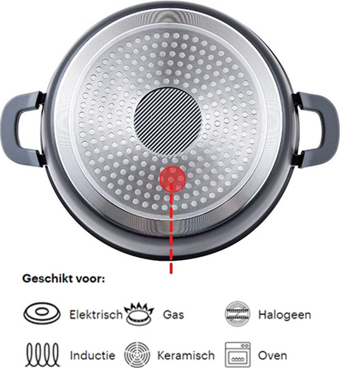 Cheffinger 28cm Lage Kookpot / Braadpan - CF-SC28 7 Cheffinger 28cm Lage Kookpot / Braadpan - CF-SC28 - Afbeelding 5