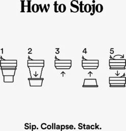 STOJO - Opvouwbare Beker - To Go - Grijs - 237ml - Herbruikbaar 15 STOJO - Opvouwbare Beker - To Go - Grijs - 237ml - Herbruikbaar -Keuken Benodigdheden Winkel 1153x1200 4