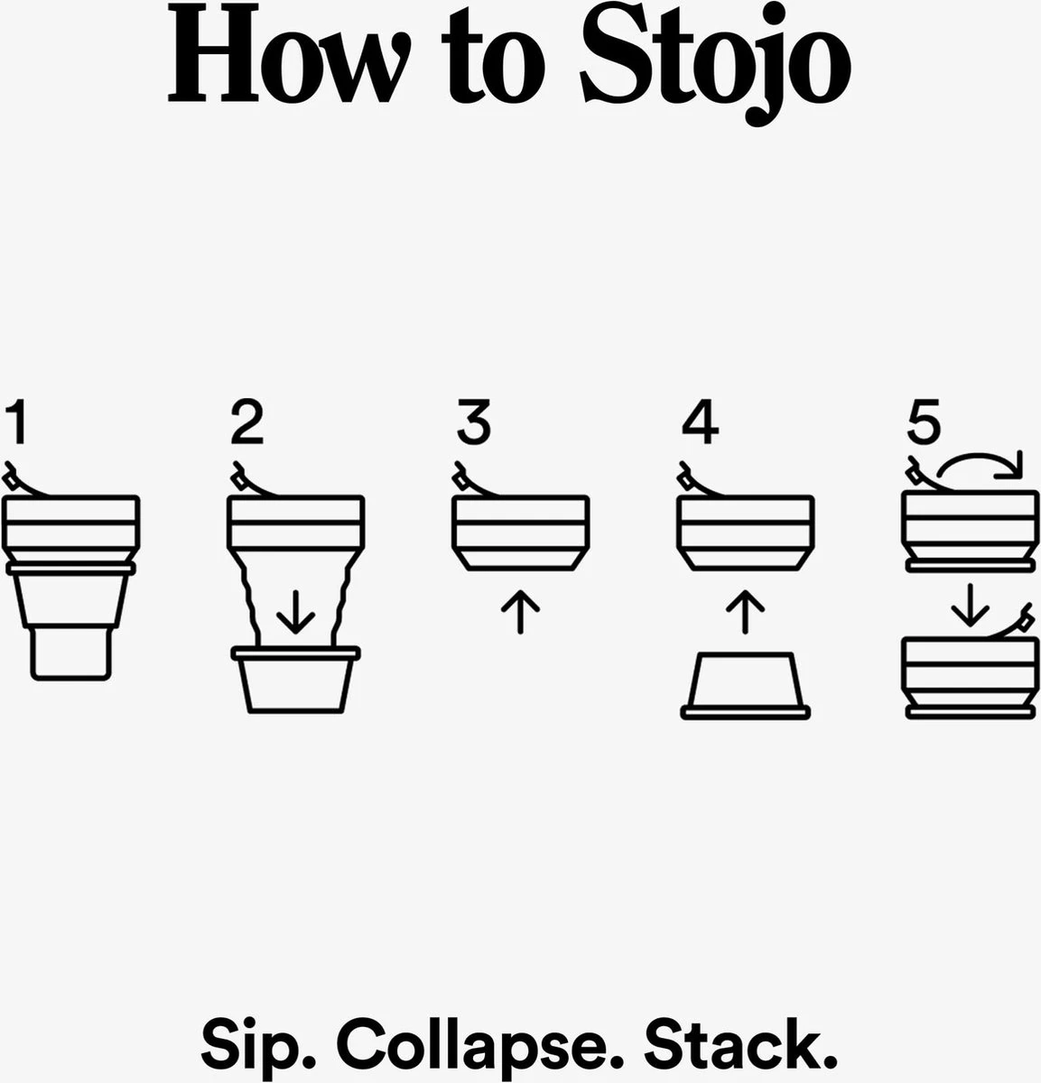 STOJO - Opvouwbare Beker - To Go - Grijs - 237ml - Herbruikbaar 8 STOJO - Opvouwbare Beker - To Go - Grijs - 237ml - Herbruikbaar - Afbeelding 6