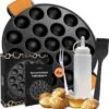 Ocina Poffertjespan – Combo Pack – 19 Poffertjes – Poffertjesmaker – Poffertjespan Inductie – Poffertjespan Electrisch – Gietijzeren Pan - Inclusief Doseerfles, Handvaten, 6x Poffertjesvorken En Invetkwast – Gratis Receptenboek 2 Ocina Poffertjespan – Combo Pack – 19 Poffertjes – Poffertjesmaker – Poffertjespan Inductie – Poffertjespan Electrisch – Gietijzeren Pan - Inclusief Doseerfles, Handvaten, 6x Poffertjesvorken En Invetkwast – Gratis Receptenboek -Keuken Benodigdheden Winkel 1156x1200