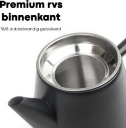 Vatten® - Premium RVS Theepot - Incl. RVS Theefilter - 1L - Zwart - Dubbelwandig 9 Vatten® - Premium RVS Theepot - Incl. RVS Theefilter - 1L - Zwart - Dubbelwandig -Keuken Benodigdheden Winkel 1175x1200 2