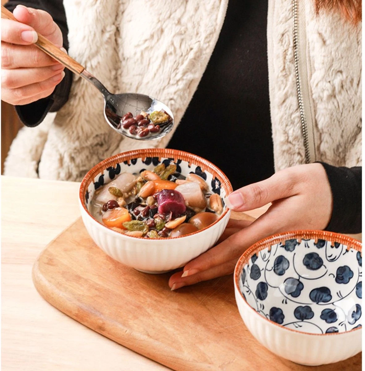 Winkrs - Servies Set Met 6 Kommetjes - Keramiek - Chinese Kommen Voor Rijst, Saus, Hapjes Etc. 5 Winkrs - Servies Set Met 6 Kommetjes - Keramiek - Chinese Kommen Voor Rijst, Saus, Hapjes Etc. - Afbeelding 3