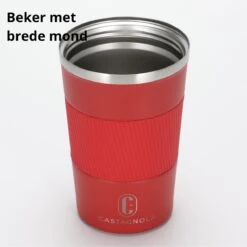 Castagnola Design RVS Koffiebeker To Go - Rood - 380ml - Thermosbeker - Theebeker -Keuken Benodigdheden Winkel 1198x1200 30