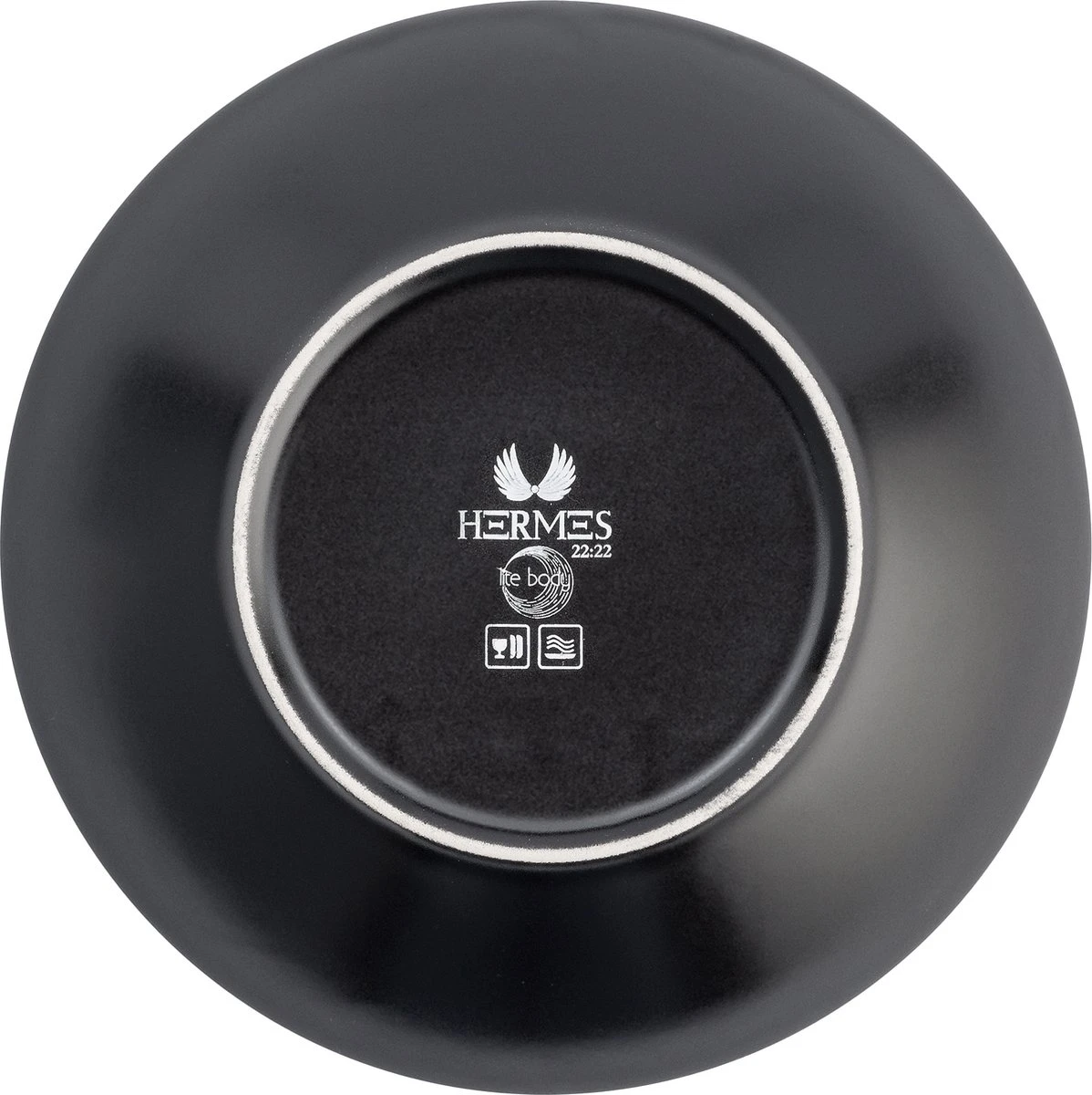 Lite-Body Hermes Pastabord - Set Van 6 Stuks - Ø21 Cm - Aardewerk - Zwart 4 Lite-Body Hermes Pastabord - Set Van 6 Stuks - Ø21 Cm - Aardewerk - Zwart - Afbeelding 2