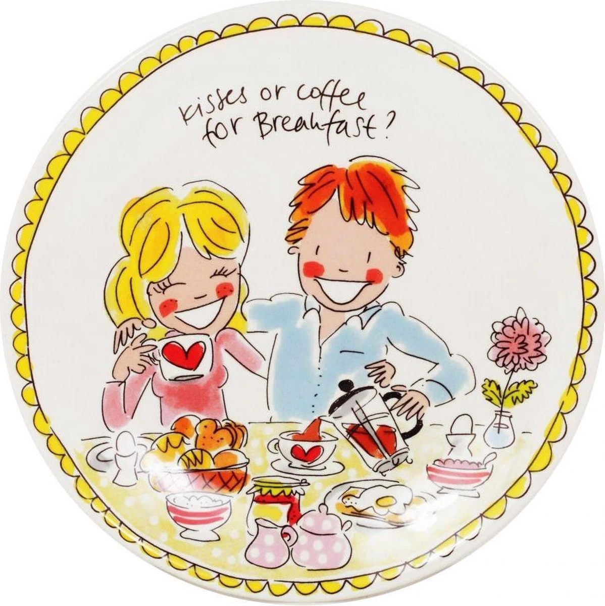 Blond Amsterdam Bord 22 Cm Love - Even Bijkletsen 3 Blond Amsterdam Bord 22 Cm Love - Even Bijkletsen