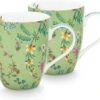Pip Studio Jolie Groen - Set 2 Mokken - Flowers Large 350ml 1 Pip Studio Jolie Groen - Set 2 Mokken - Flowers Large 350ml -Keuken Benodigdheden Winkel 1200x1011