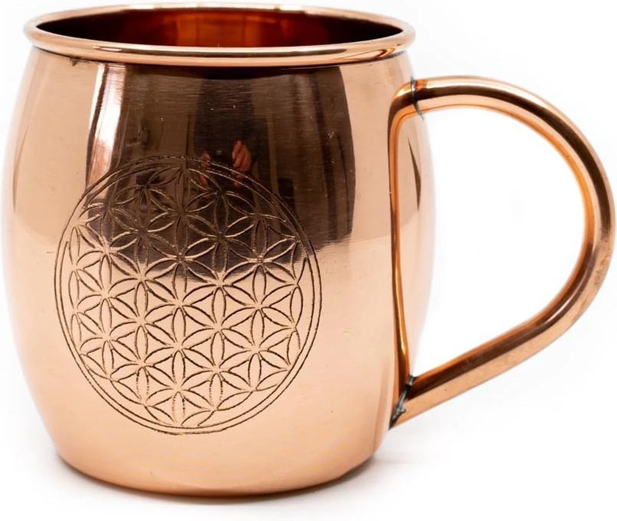 Koperen Beker Flower Of Life Geëtst (470 Ml) 3 Koperen Beker Flower Of Life Geëtst (470 Ml)