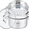 Stoompan - Rijst- En Groentestomer 4-Delig - Ø 22 Cm - 4L - RVS Met Glasdeksel - FIRENZE -Keuken Benodigdheden Winkel 1200x1021 4