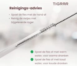 Tigrar - Waterfles Met Rietje - Drinkfles 1 Liter - Thermosfles - RVS - Rood - Incl. Extra Dop, 3 Rietjes En Reiniger -Keuken Benodigdheden Winkel 1200x1022 4