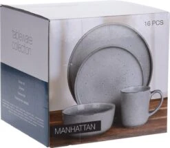 Excellent Serviesset - Servies - 16 Stuks - Aardewerk - Grijs -Keuken Benodigdheden Winkel 1200x1044 5