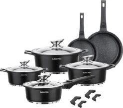 Swiss Pro+ | Set 14 Delige Pannenset | Inductie - Pannensets - Glazen Deksel - Met Afneembare Handgreep - Marmeren Interieur -PFAS-vrij | Black (Zwart) 13 Swiss Pro+ | Set 14 Delige Pannenset | Inductie - Pannensets - Glazen Deksel - Met Afneembare Handgreep - Marmeren Interieur -PFAS-vrij | Black (Zwart) -Keuken Benodigdheden Winkel 1200x1061 1