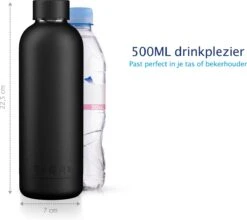 TIGR Minimalist - Drinkfles - Thermosfles - RVS - 500ml - Zwart - Black Edition 7 TIGR Minimalist - Drinkfles - Thermosfles - RVS - 500ml - Zwart - Black Edition -Keuken Benodigdheden Winkel 1200x1069 6