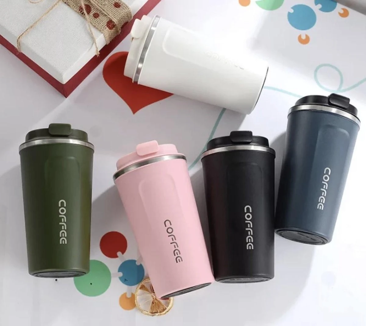 Koffiebeker To Go - RVS Thermosbeker - Drinkfles - Herbruikbare Koffiebeker - 500 Ml - Wit 9 Koffiebeker To Go - RVS Thermosbeker - Drinkfles - Herbruikbare Koffiebeker - 500 Ml - Wit - Afbeelding 7