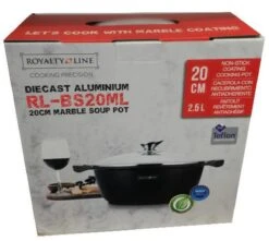 Royalty Line - Marble Soep/braadpan - Met Glazen Deksel Zwart - 20 CM. RL-BS20ML 21 Royalty Line - Marble Soep/braadpan - Met Glazen Deksel Zwart - 20 CM. RL-BS20ML -Keuken Benodigdheden Winkel 1200x1073 1