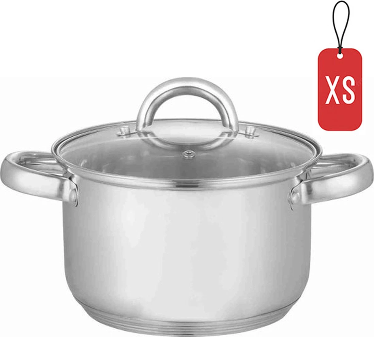 Kleine Kookpan Met Deksel - 16cm - RVS - Inductie 3 Kleine Kookpan Met Deksel - 16cm - RVS - Inductie