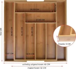 KitchenBrothers Bestekbak - Verstelbare Besteklade - 30 Tot 44.5cm - Bamboehout 15 KitchenBrothers Bestekbak - Verstelbare Besteklade - 30 Tot 44.5cm - Bamboehout -Keuken Benodigdheden Winkel 1200x1086