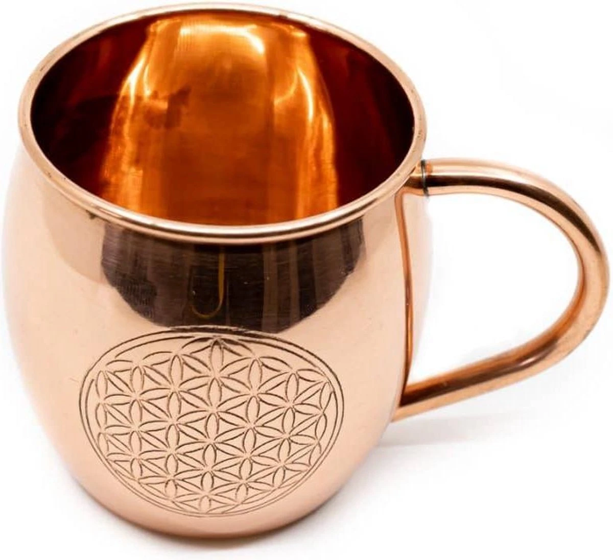 Koperen Beker Flower Of Life Geëtst (470 Ml) 4 Koperen Beker Flower Of Life Geëtst (470 Ml) - Afbeelding 2