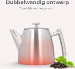Vaja® Theepot Camille Met Filter - Zilver - 1.0L - RVS Dubbelwandig - Theekan 14 Vaja® Theepot Camille Met Filter - Zilver - 1.0L - RVS Dubbelwandig - Theekan -Keuken Benodigdheden Winkel 1200x1099 8