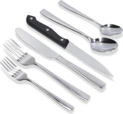 Deleca 8 Persoons Bestekset (48-delig) - Lepels, Messen, Vorken & Steakmessen - Vaatwasserbestendig - Zilver / RVS -Keuken Benodigdheden Winkel 1200x1113 1