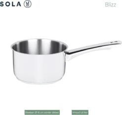 Sola Pannenset Blizz - 4 Delig - Ø Cm - Zilver - RVS - Sandwichbodem -Keuken Benodigdheden Winkel 1200x1129 1