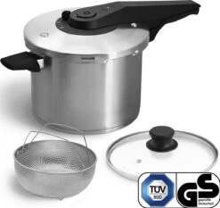 Springlane Roestvrijstalen Snelkookpan - Inductie - Pressure Cooker - 6,0 L Met Stoommand 21 Springlane Roestvrijstalen Snelkookpan - Inductie - Pressure Cooker - 6,0 L Met Stoommand -Keuken Benodigdheden Winkel 1200x1130 3
