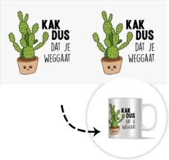 Mok - Koffiemok - Spreuken - Quote - 'Kak Dus Dat Je Weggaat' - Baan - Mokken - 350 ML - Beker - Koffiemokken - Theemok - Mok Met Tekst -Keuken Benodigdheden Winkel 1200x1134 5