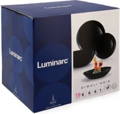 Luminarc Diwali Serviesset - 19-delig - 6 Persoons - Zwart -Keuken Benodigdheden Winkel 1200x1143 12