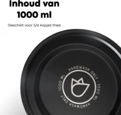 Vatten® - Premium RVS Theepot - Incl. RVS Theefilter - 1L - Zwart - Dubbelwandig 12 Vatten® - Premium RVS Theepot - Incl. RVS Theefilter - 1L - Zwart - Dubbelwandig -Keuken Benodigdheden Winkel 1200x1143 7