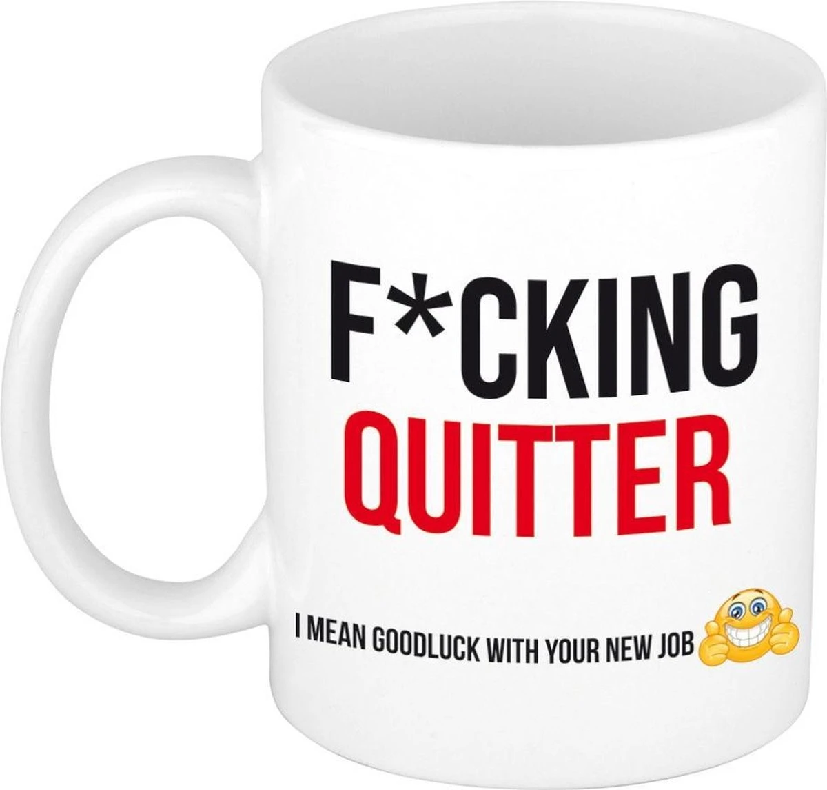 Fcking Quitter Mok Wit En Zwart - Kado Mok / Beker - Nieuwe Baan - Afscheidscadeau Collega / Werknemer 3 Fcking Quitter Mok Wit En Zwart - Kado Mok / Beker - Nieuwe Baan - Afscheidscadeau Collega / Werknemer