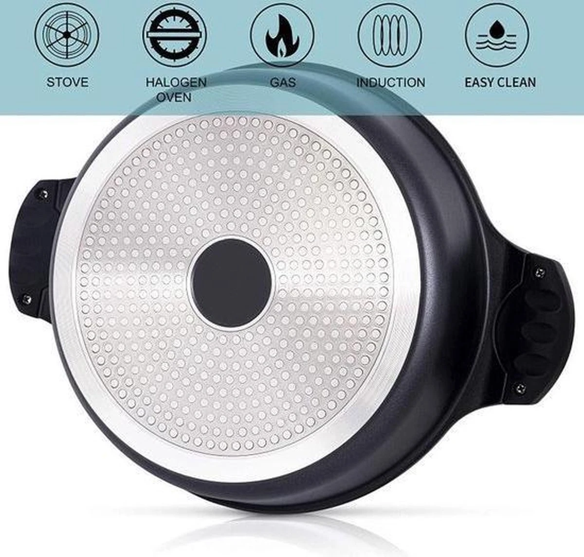 Tajine Agadir Inductie Arabisch Design Non-stick Shining Black 5 Tajine Agadir Inductie Arabisch Design Non-stick Shining Black - Afbeelding 3