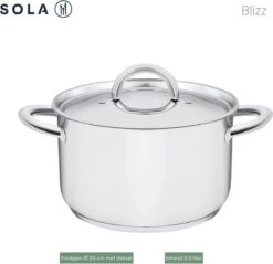 Sola Pannenset Blizz - 4 Delig - Ø Cm - Zilver - RVS - Sandwichbodem -Keuken Benodigdheden Winkel 1200x1160 1