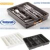 Tontarelli Mixy Verstelbare Bestekbak Met Dubbele Tray B 31,7 Tot 55 X L 41,8 X H7,7 Cm - Antraciet