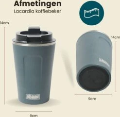 LaCardia Koffiebeker To Go Premium Blauw – Thermosbeker – Theebeker – 380ML – Herbruikbaar 17 LaCardia Koffiebeker To Go Premium Blauw – Thermosbeker – Theebeker – 380ML – Herbruikbaar -Keuken Benodigdheden Winkel 1200x1171 16