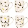 Clayre & Eef Mokken Set Van 4 300 Ml Beige Bruin Porselein Rond Vogels Koffiemok Cadeau Voor Haar Theemok -Keuken Benodigdheden Winkel 1200x1173 10