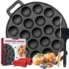 MM Brands Poffertjespan - Poffertjesmaker - Inductie / Oven / BBQ - Inclusief Handvat, Borstel En Vorken -Keuken Benodigdheden Winkel 1200x1173 5