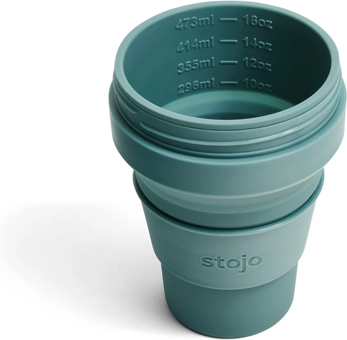 Stojo - Biggie Cup - 470 Ml - Herbruikbaar - Opvouwbaar - Groen 6 Stojo - Biggie Cup - 470 Ml - Herbruikbaar - Opvouwbaar - Groen - Afbeelding 4