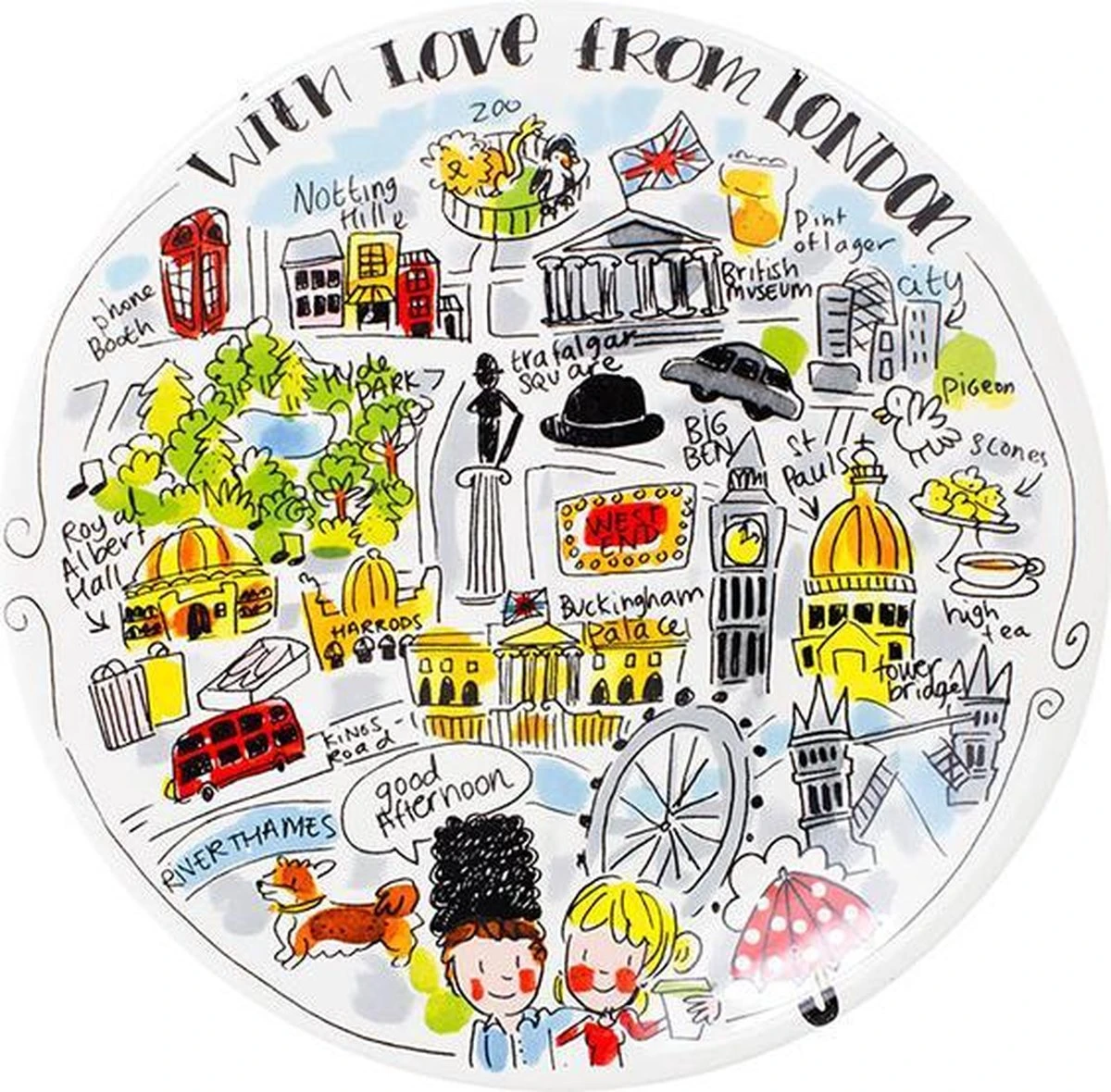 Blond Amsterdam City Londen Bord - Ø 22 Cm 3 Blond Amsterdam City Londen Bord - Ø 22 Cm