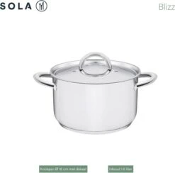 Sola Pannenset Blizz - 4 Delig - Ø Cm - Zilver - RVS - Sandwichbodem -Keuken Benodigdheden Winkel 1200x1187