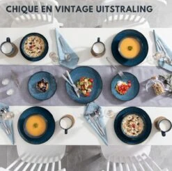 Serviesset – 16 Delig – 4 Persoons – Porselein - Luxe - Blauw 12 Serviesset – 16 Delig – 4 Persoons – Porselein - Luxe - Blauw -Keuken Benodigdheden Winkel 1200x1189 7