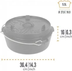 Petromax - Dutch Oven 5,5L/ft 6 - Zonder Pootjes -Keuken Benodigdheden Winkel 1200x1191 11