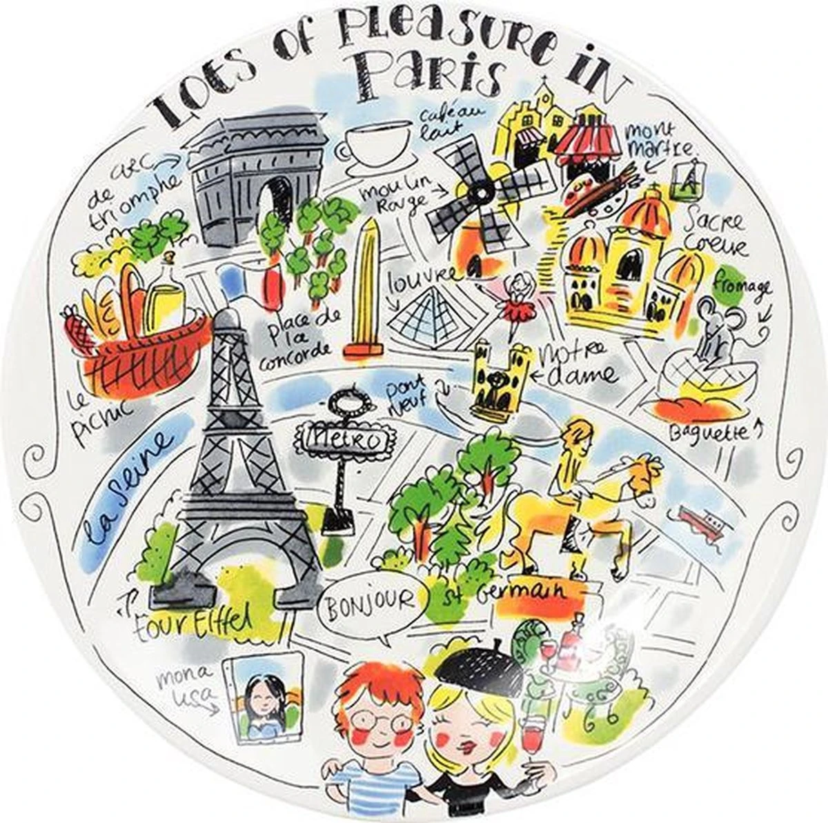 Blond Amsterdam City Paris Bord - Ø 22 Cm 3 Blond Amsterdam City Paris Bord - Ø 22 Cm