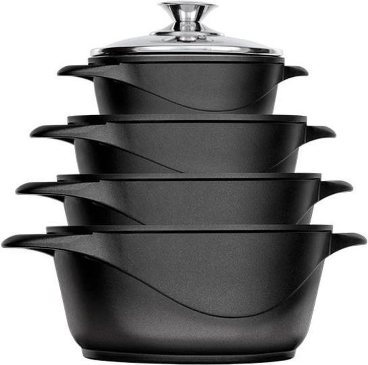 Smile 10-delige Pannenset - Type MGK-12 - Zwart 3 Smile 10-delige Pannenset - Type MGK-12 - Zwart