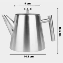 Castagnola Theepot Met Filter – Theekan – Theepot Dubbelwandig – Theepot Roestvrijstaal – Hoogwaardig RVS – 1 Liter – 5 Kopjes Thee – Zilver 10 Castagnola Theepot Met Filter – Theekan – Theepot Dubbelwandig – Theepot Roestvrijstaal – Hoogwaardig RVS – 1 Liter – 5 Kopjes Thee – Zilver -Keuken Benodigdheden Winkel 1200x1195 29