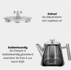 Castagnola Theepot Met Filter – Theekan – Theepot Dubbelwandig – Theepot Roestvrijstaal – Hoogwaardig RVS – 1 Liter – 5 Kopjes Thee – Zilver 12 Castagnola Theepot Met Filter – Theekan – Theepot Dubbelwandig – Theepot Roestvrijstaal – Hoogwaardig RVS – 1 Liter – 5 Kopjes Thee – Zilver -Keuken Benodigdheden Winkel 1200x1195 31