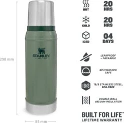 Stanley The Legendary Classic Bottle 0,75L - Thermosfles - Hammertone Green -Keuken Benodigdheden Winkel 1200x1196 18