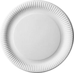 Kartonnen Bordjes Wit Ø23 Cm - Wegwerp Bord - Feest/Verjaardag - 100 Stuks